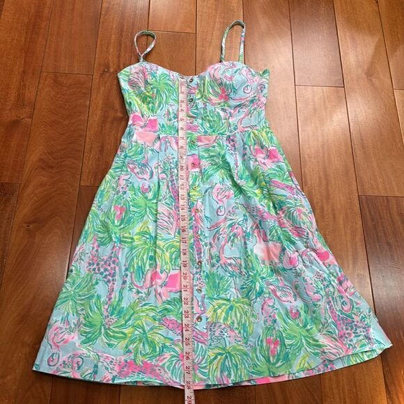 Lilly Pulitzer Womens Seasalt Blue On Parade Easton Dress 2 - Picture 15 of 15